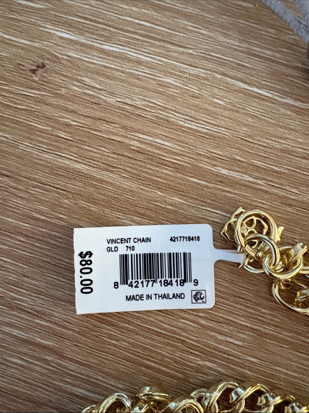 New Kendra Scott Vincent Chain Gold Necklace NWT - Picture 9 of 9